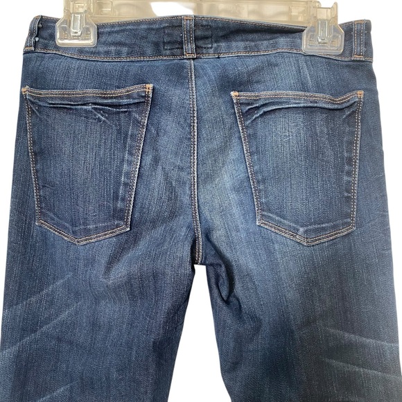 Current Elliot Dark Wash Blue Jeans Cropped Zipped Legging Jegging 27 low rise - Picture 6 of 7